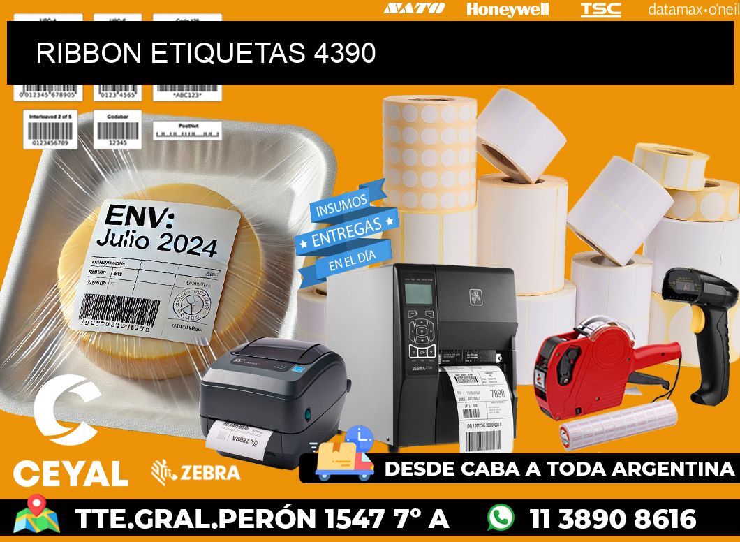 RIBBON ETIQUETAS 4390