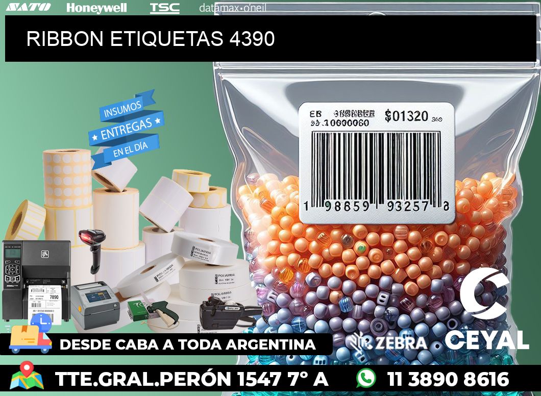 RIBBON ETIQUETAS 4390