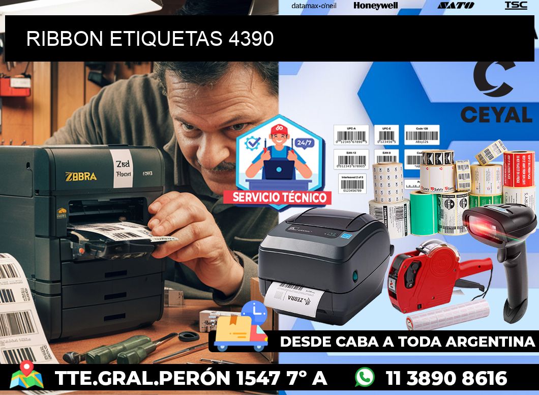 RIBBON ETIQUETAS 4390