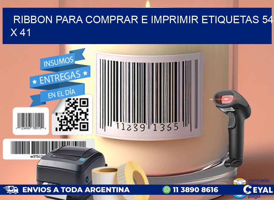 RIBBON PARA COMPRAR E IMPRIMIR ETIQUETAS 54 x 41