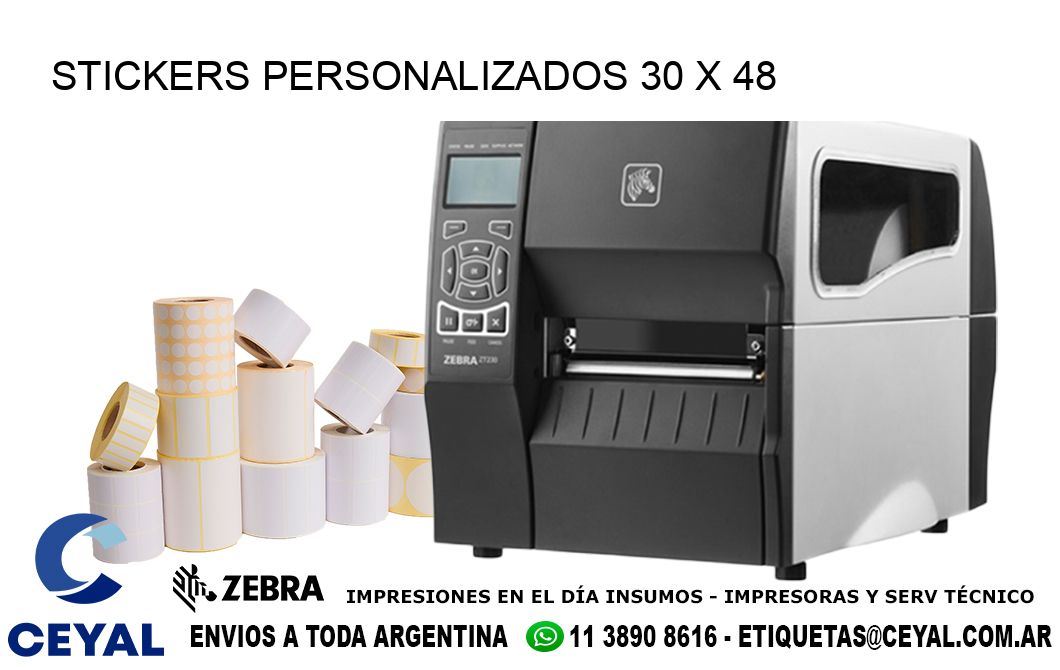 STICKERS PERSONALIZADOS 30 x 48