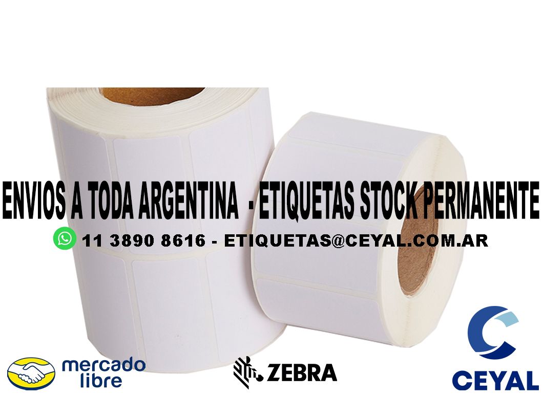 1 ETIQUETAS DE PAPEL TERMICO 95 x 88 X1000 UNIDADES