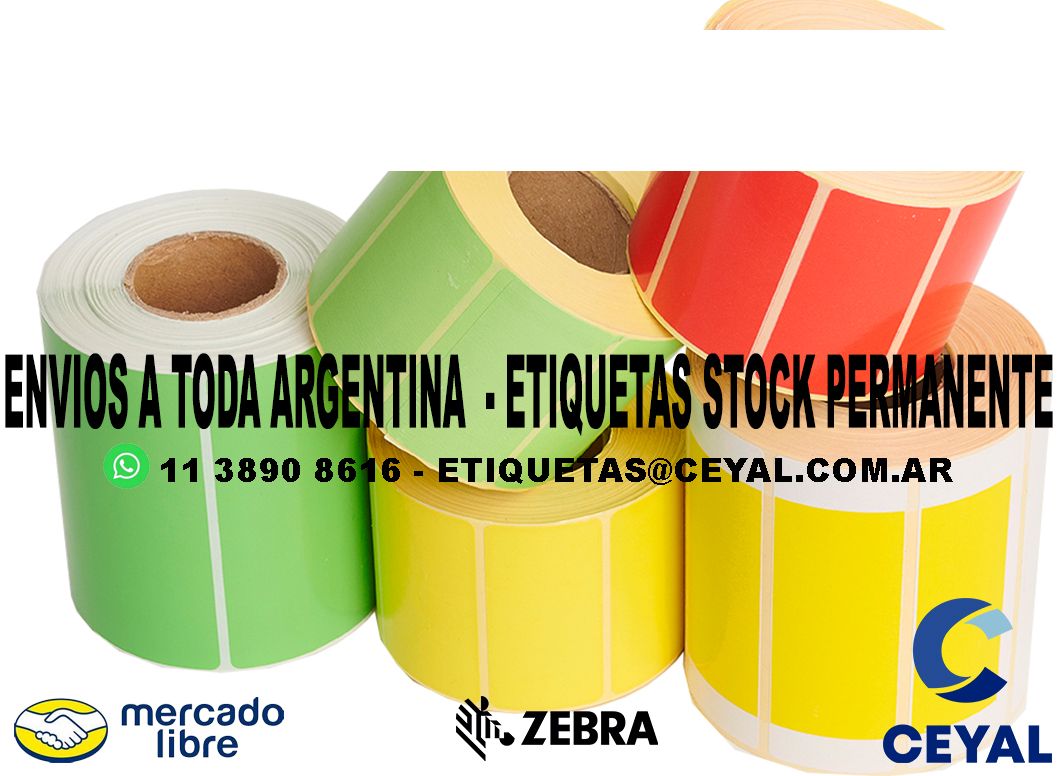 5 ETIQUETAS PAPEL TERMICO 83 x 35 X3000 UNIDADES