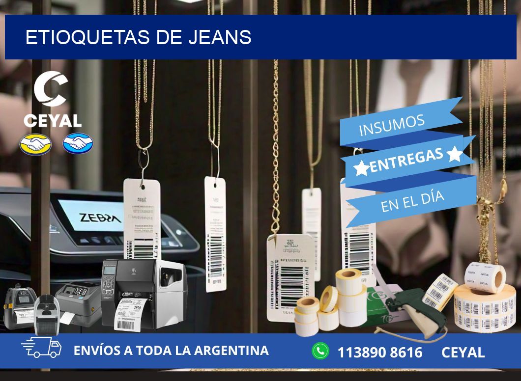 ETIOQUETAS DE JEANS