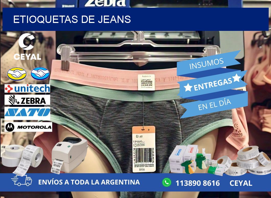 ETIOQUETAS DE JEANS