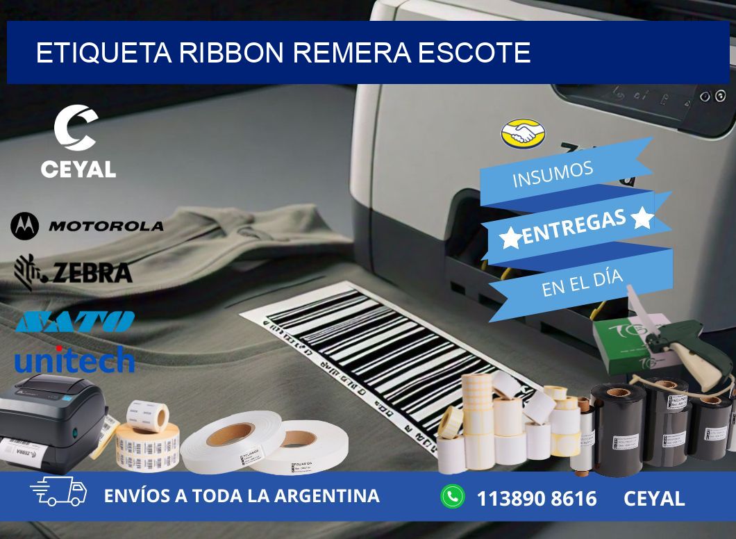 ETIQUETA RIBBON REMERA ESCOTE