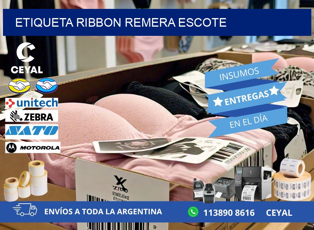 ETIQUETA RIBBON REMERA ESCOTE