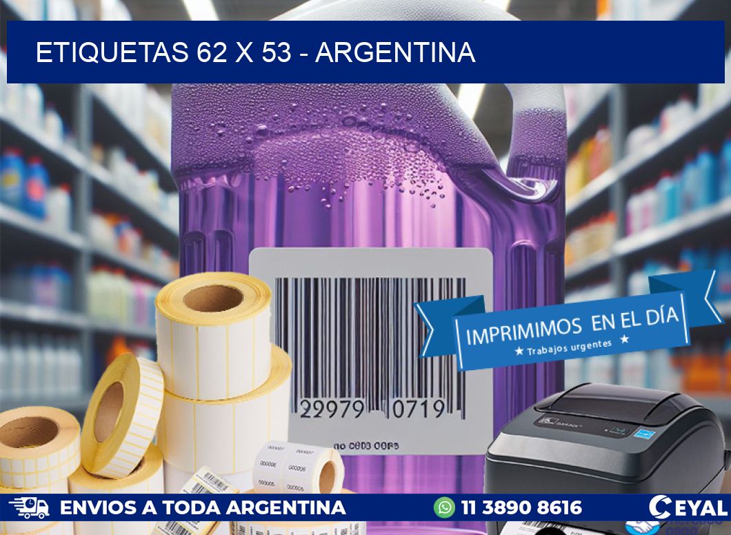 ETIQUETAS 62 x 53 - ARGENTINA