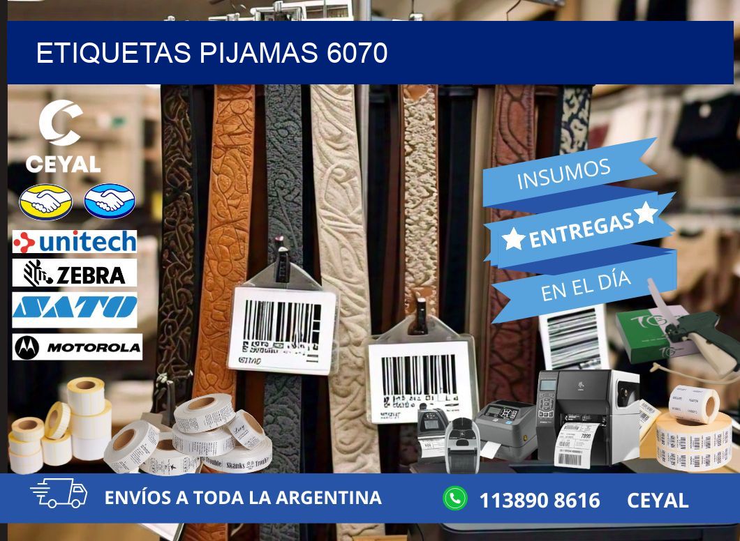 ETIQUETAS PIJAMAS 6070