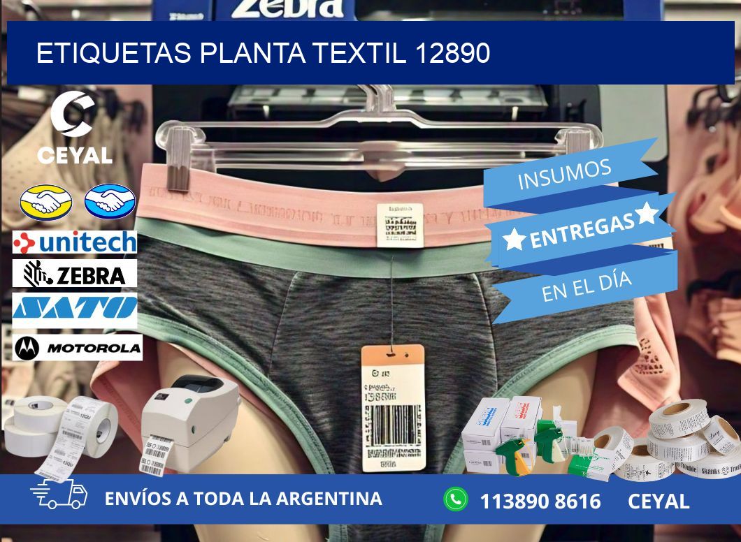 ETIQUETAS PLANTA TEXTIL 12890