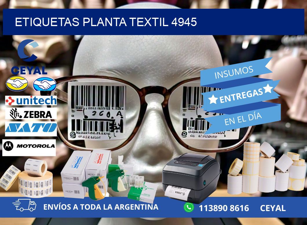 ETIQUETAS PLANTA TEXTIL 4945