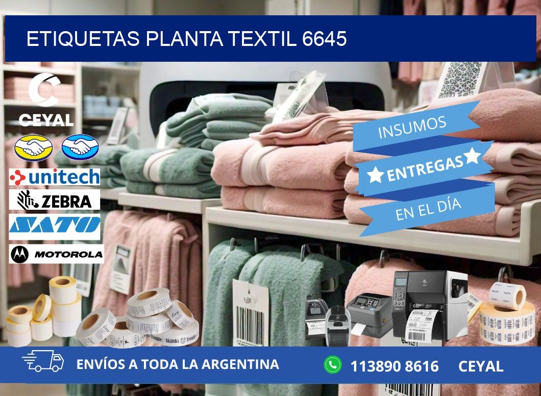 ETIQUETAS PLANTA TEXTIL 6645