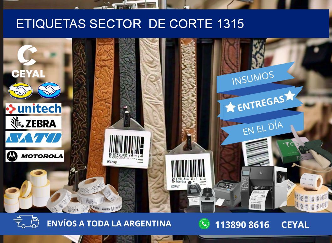 ETIQUETAS SECTOR  DE CORTE 1315