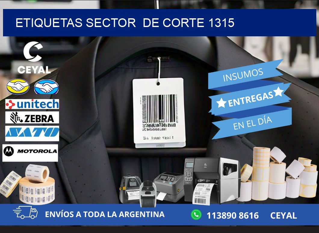 ETIQUETAS SECTOR  DE CORTE 1315