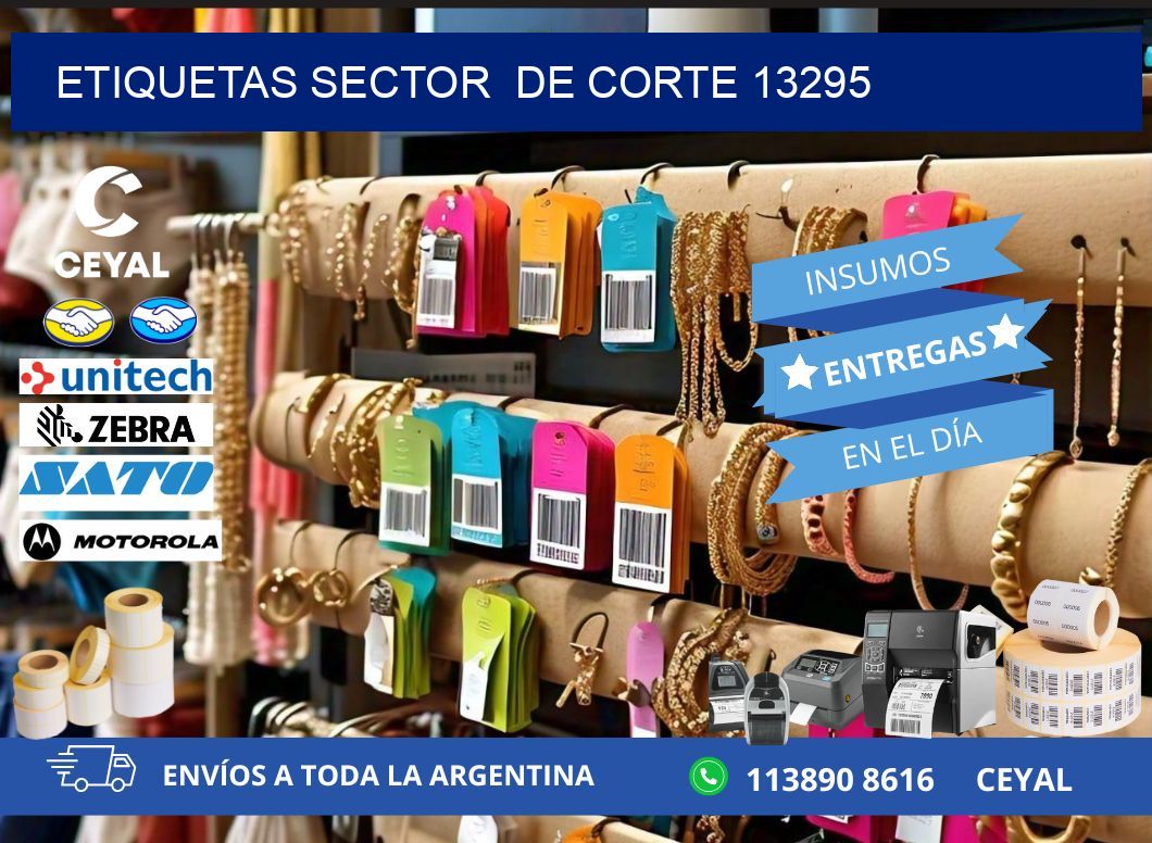 ETIQUETAS SECTOR  DE CORTE 13295