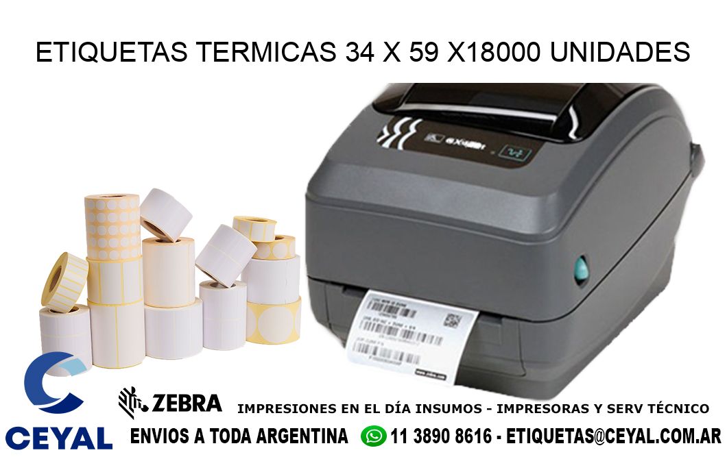 ETIQUETAS TERMICAS 34 x 59 x18000 UNIDADES