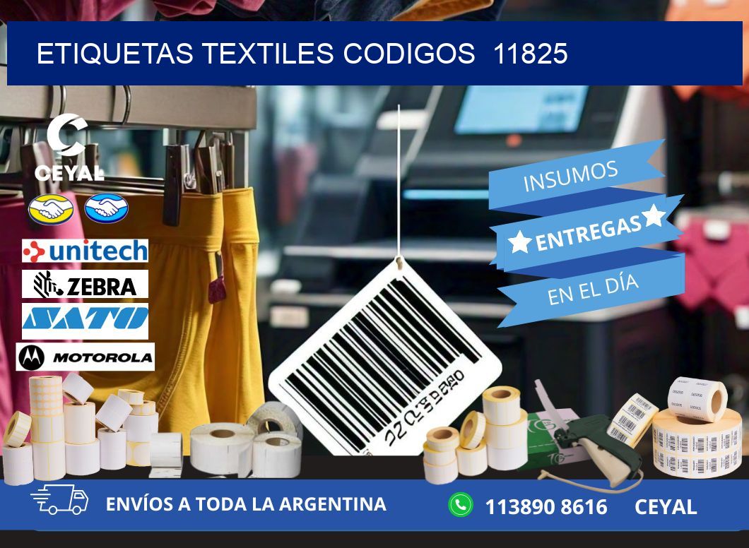 ETIQUETAS TEXTILES CODIGOS  11825