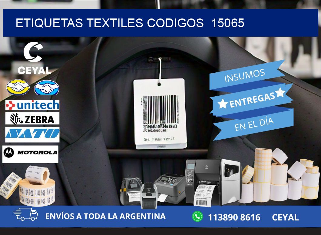 ETIQUETAS TEXTILES CODIGOS  15065