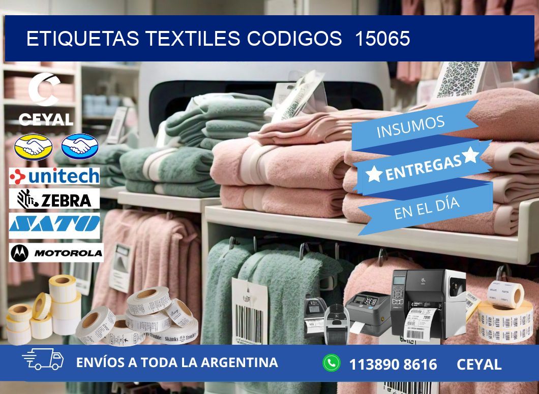 ETIQUETAS TEXTILES CODIGOS  15065