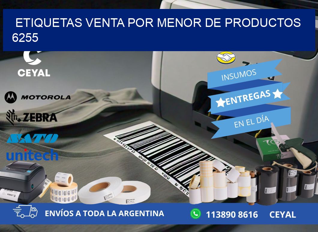 ETIQUETAS VENTA POR MENOR DE PRODUCTOS 6255