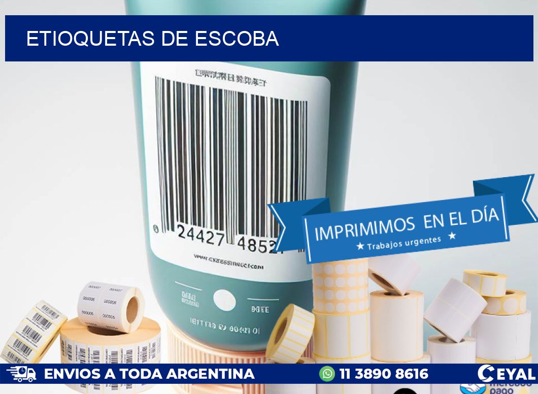 ETIOQUETAS DE ESCOBA