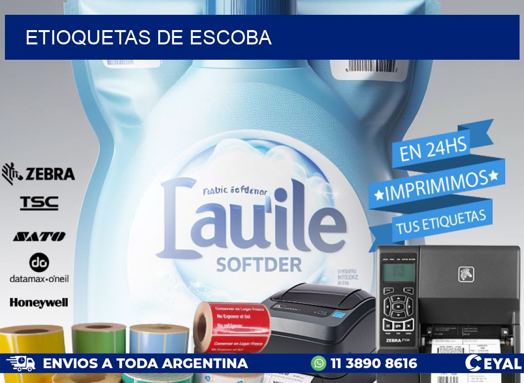 ETIOQUETAS DE ESCOBA