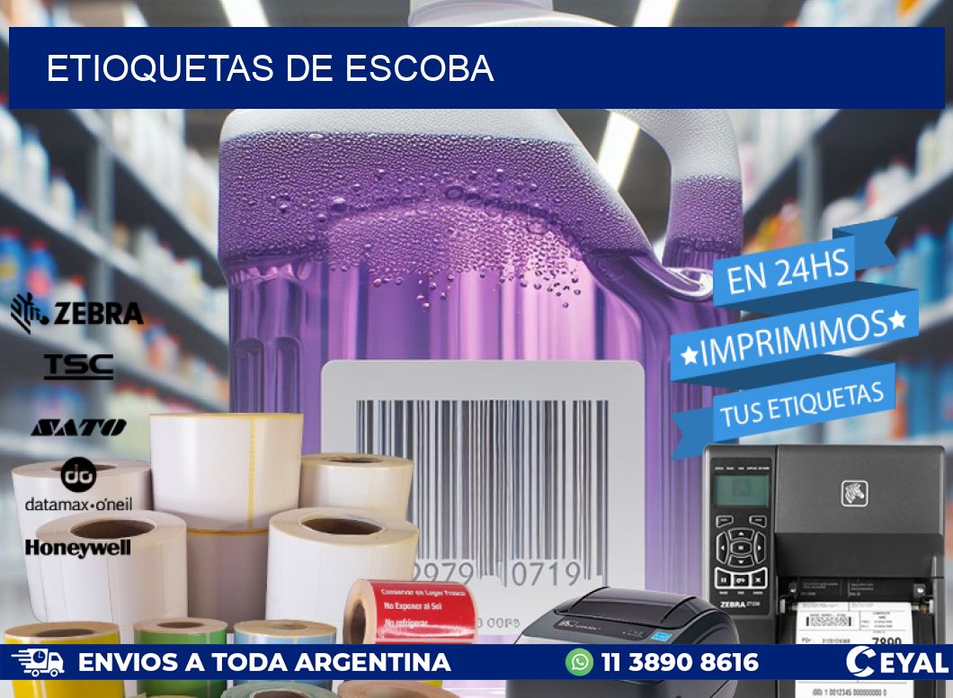 ETIOQUETAS DE ESCOBA