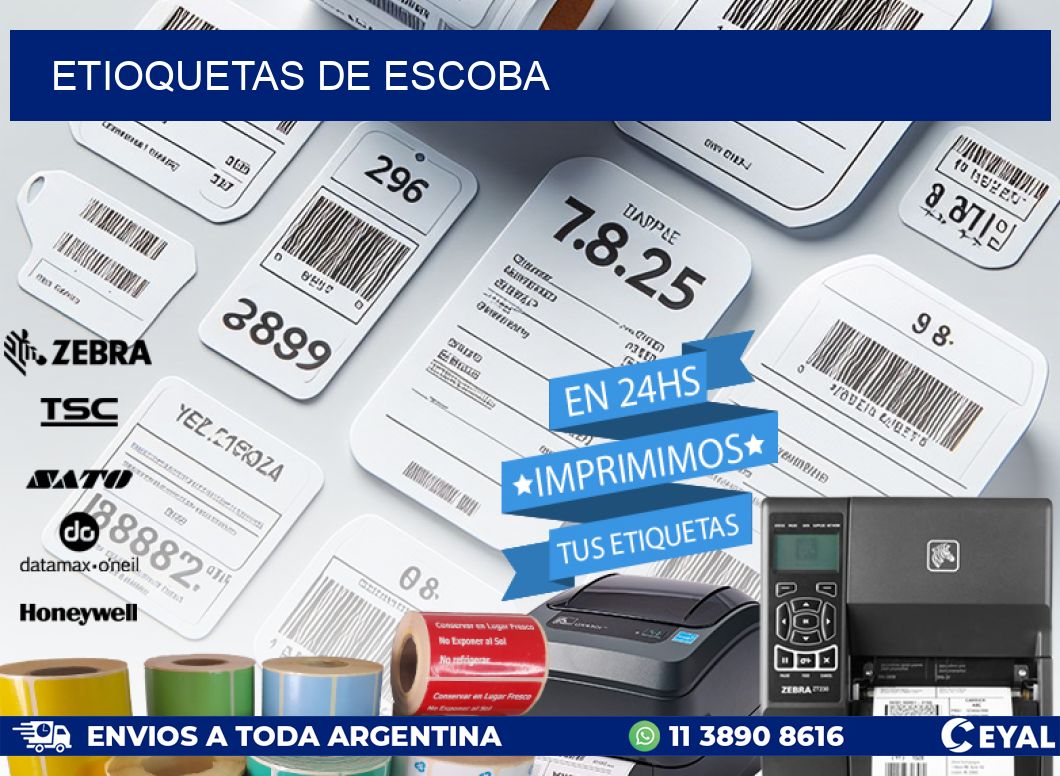 ETIOQUETAS DE ESCOBA