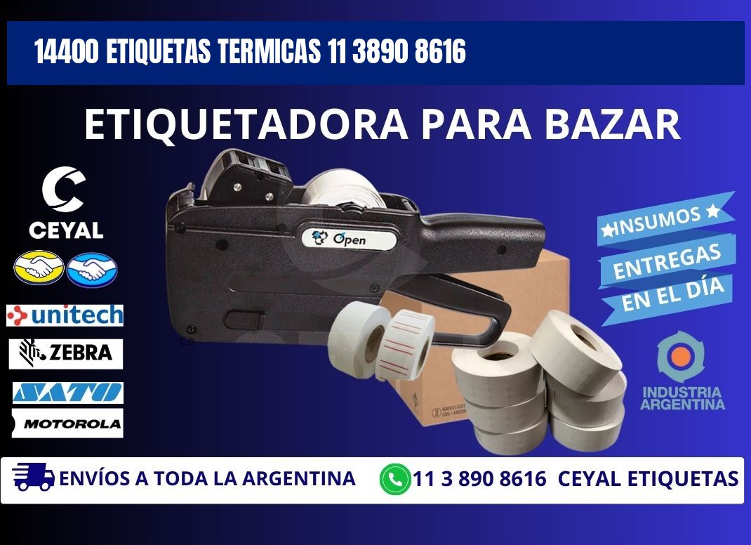 14400 ETIQUETAS TERMICAS 11 3890 8616