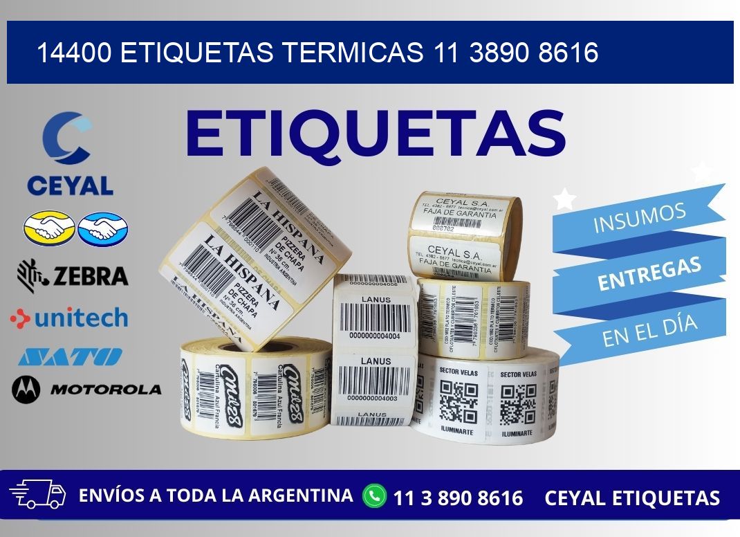 14400 ETIQUETAS TERMICAS 11 3890 8616