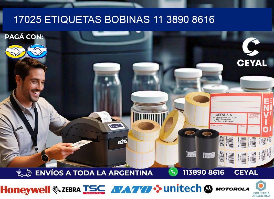 17025 ETIQUETAS BOBINAS 11 3890 8616