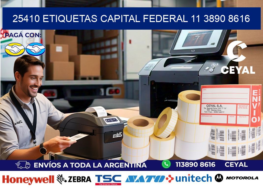 25410 ETIQUETAS CAPITAL FEDERAL 11 3890 8616