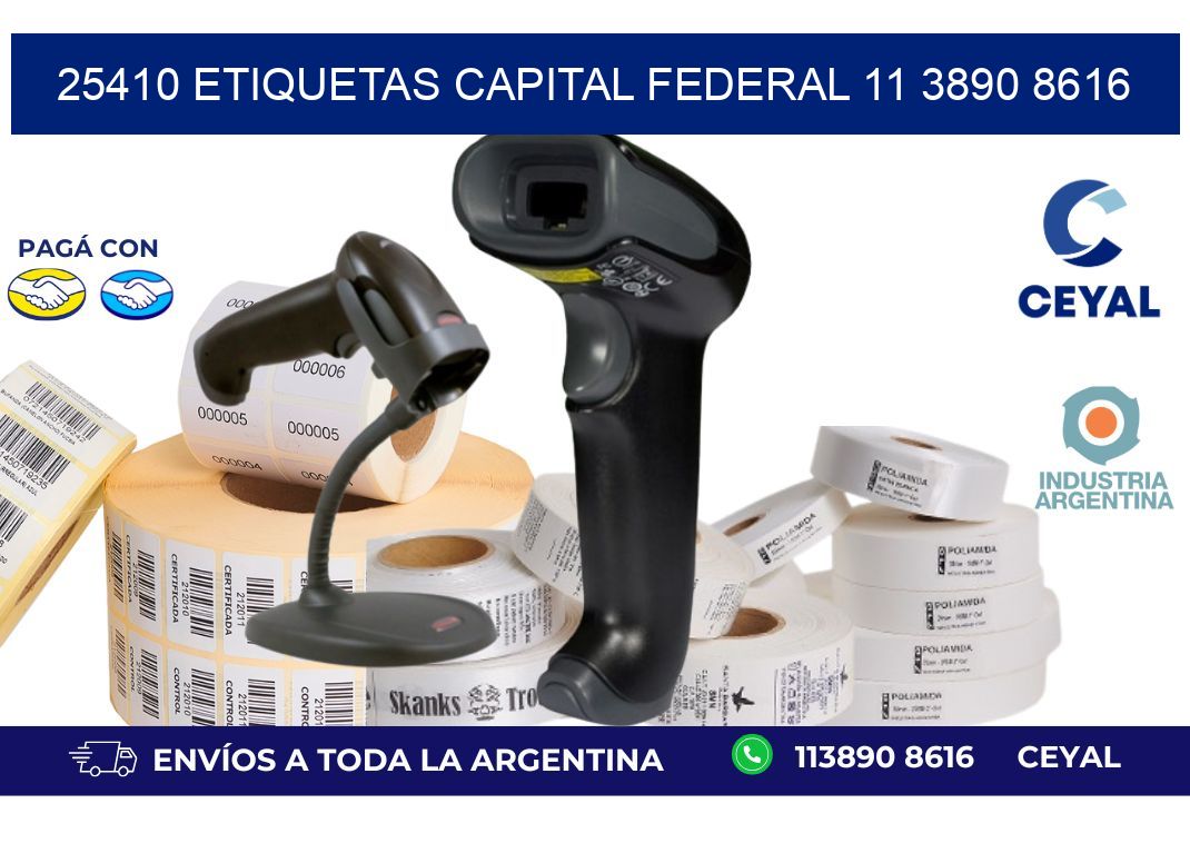 25410 ETIQUETAS CAPITAL FEDERAL 11 3890 8616