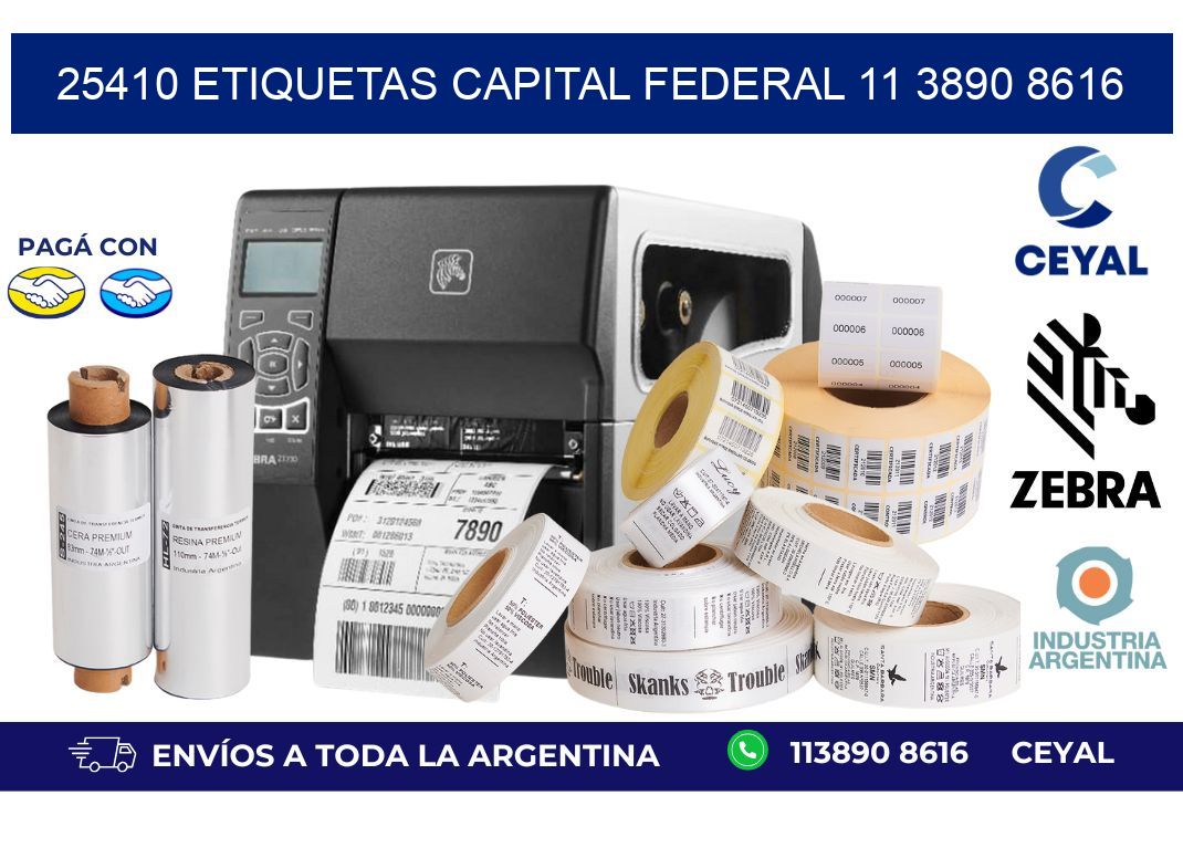 25410 ETIQUETAS CAPITAL FEDERAL 11 3890 8616