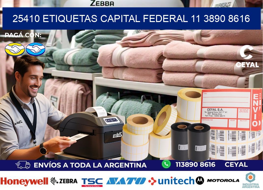 25410 ETIQUETAS CAPITAL FEDERAL 11 3890 8616