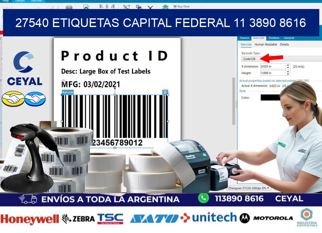 27540 ETIQUETAS CAPITAL FEDERAL 11 3890 8616