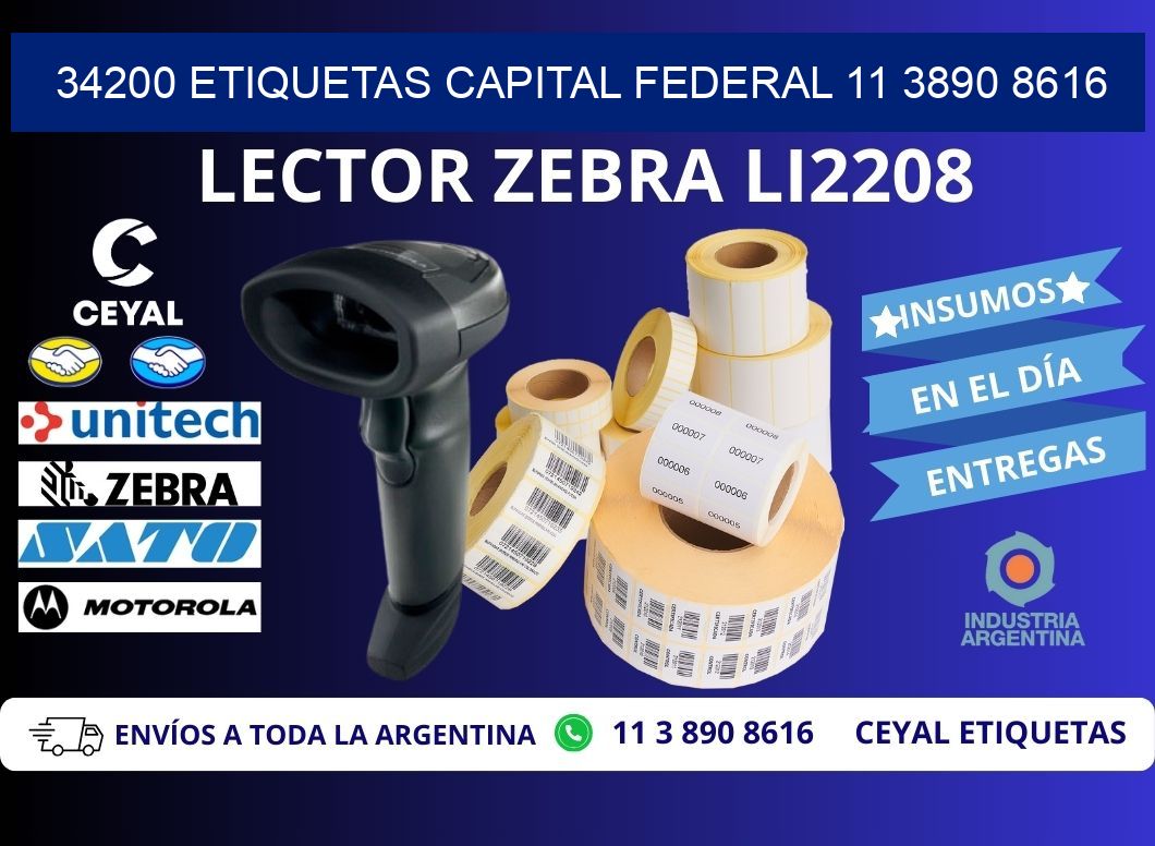 34200 ETIQUETAS CAPITAL FEDERAL 11 3890 8616