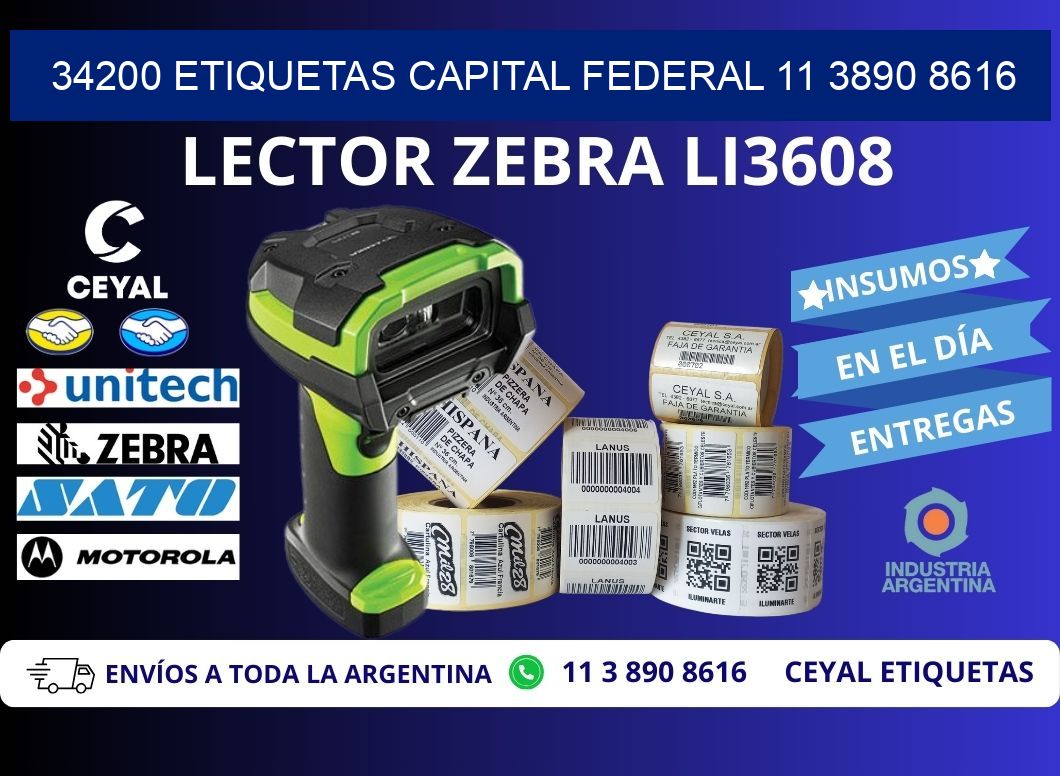 34200 ETIQUETAS CAPITAL FEDERAL 11 3890 8616
