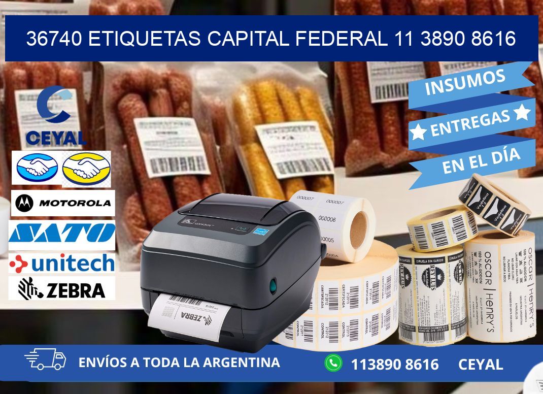 36740 ETIQUETAS CAPITAL FEDERAL 11 3890 8616