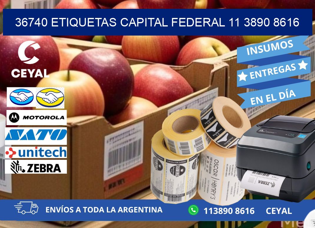 36740 ETIQUETAS CAPITAL FEDERAL 11 3890 8616