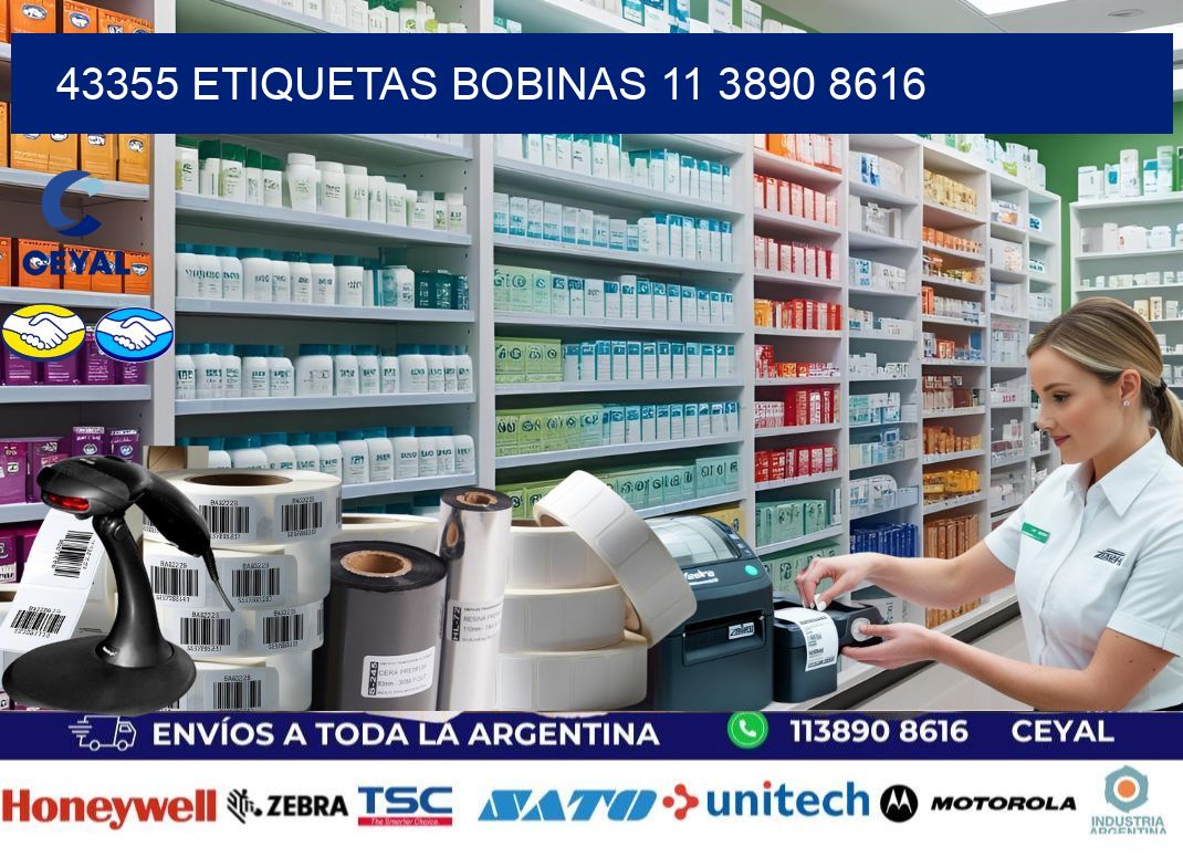 43355 ETIQUETAS BOBINAS 11 3890 8616