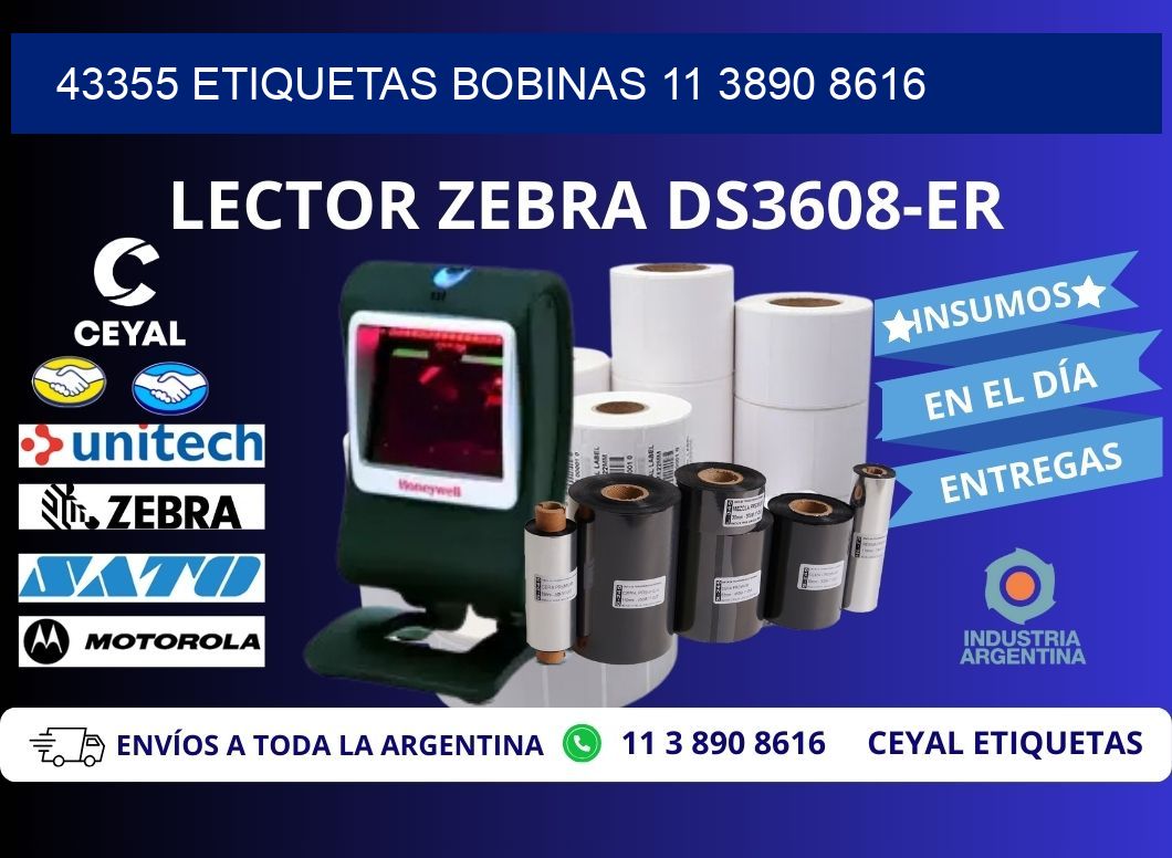 43355 ETIQUETAS BOBINAS 11 3890 8616