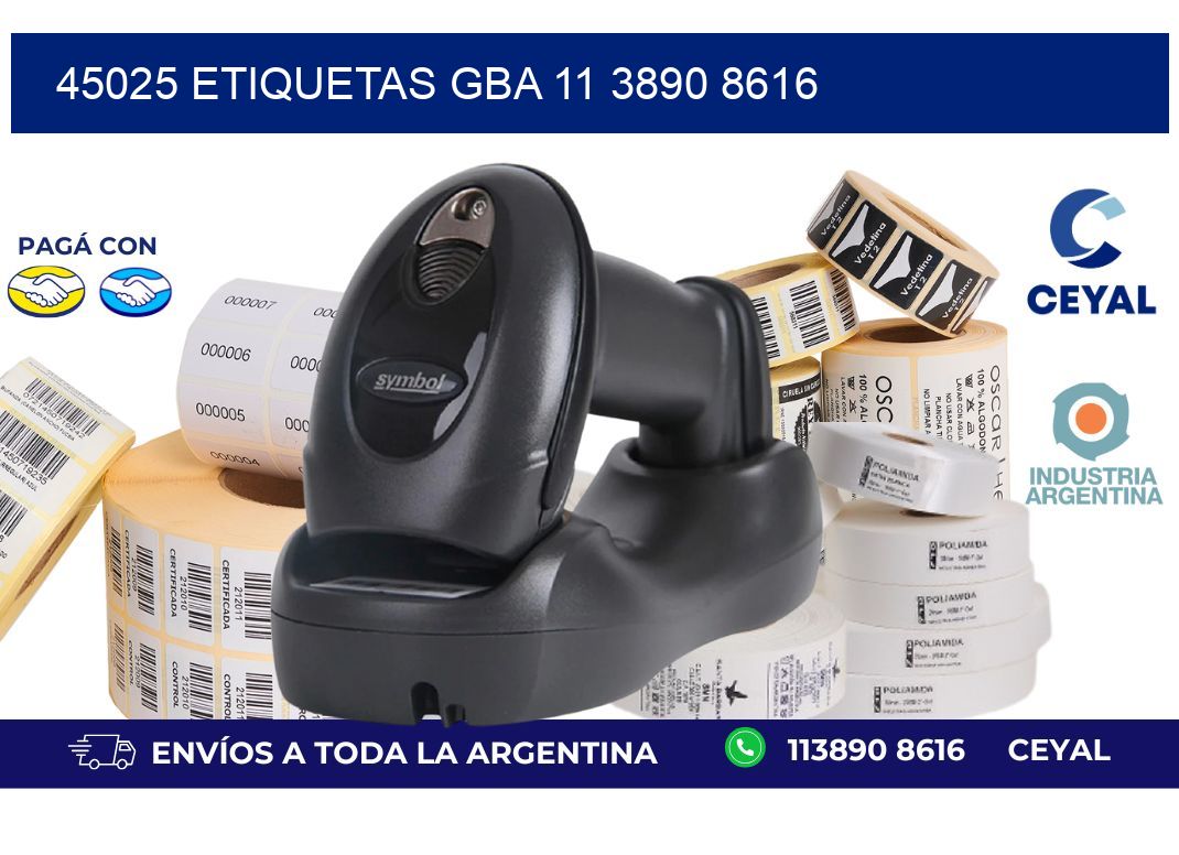 45025 ETIQUETAS GBA 11 3890 8616