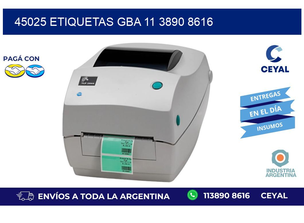 45025 ETIQUETAS GBA 11 3890 8616