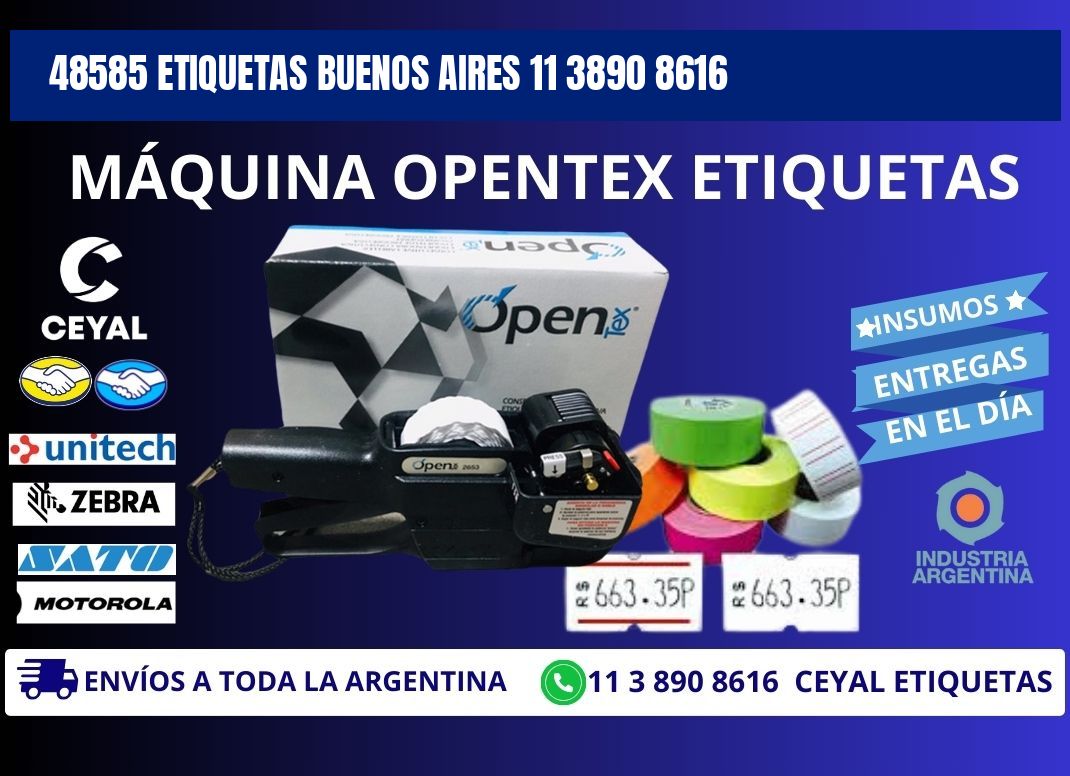 48585 ETIQUETAS BUENOS AIRES 11 3890 8616