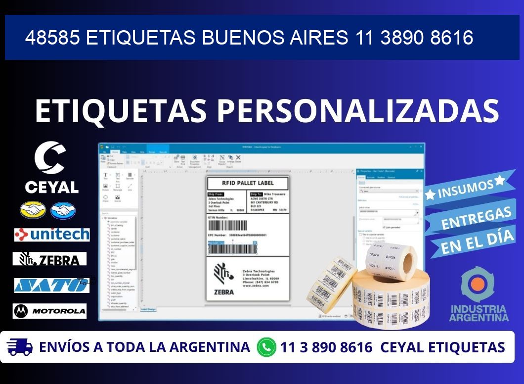 48585 ETIQUETAS BUENOS AIRES 11 3890 8616