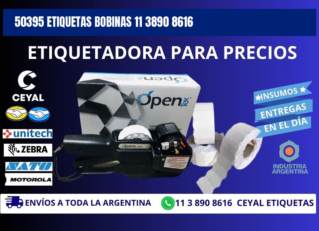 50395 ETIQUETAS BOBINAS 11 3890 8616