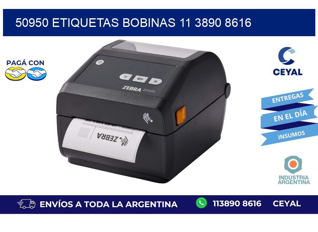 50950 ETIQUETAS BOBINAS 11 3890 8616
