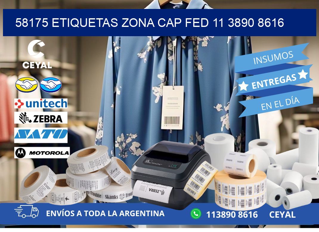 58175 ETIQUETAS ZONA CAP FED 11 3890 8616