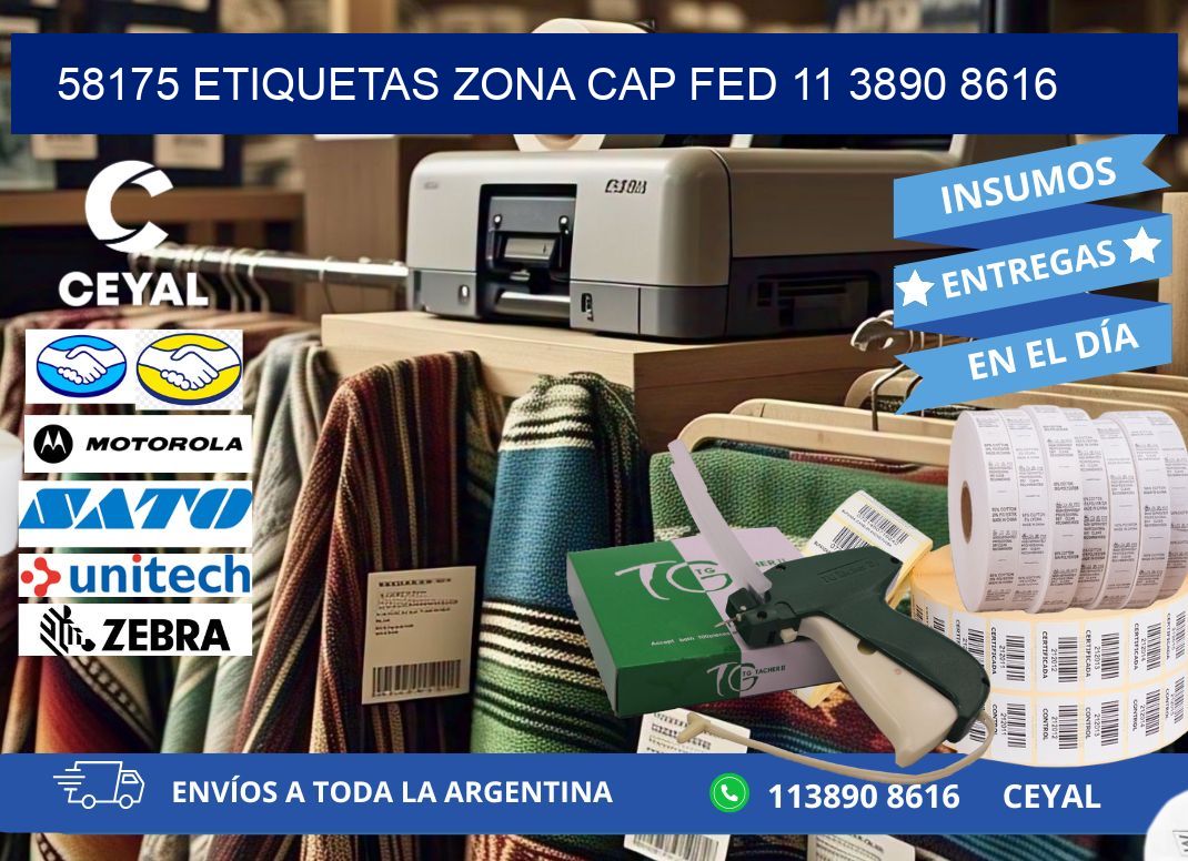 58175 ETIQUETAS ZONA CAP FED 11 3890 8616